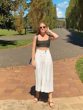 Kookai Ribbed Square Neck Black Crop Tank